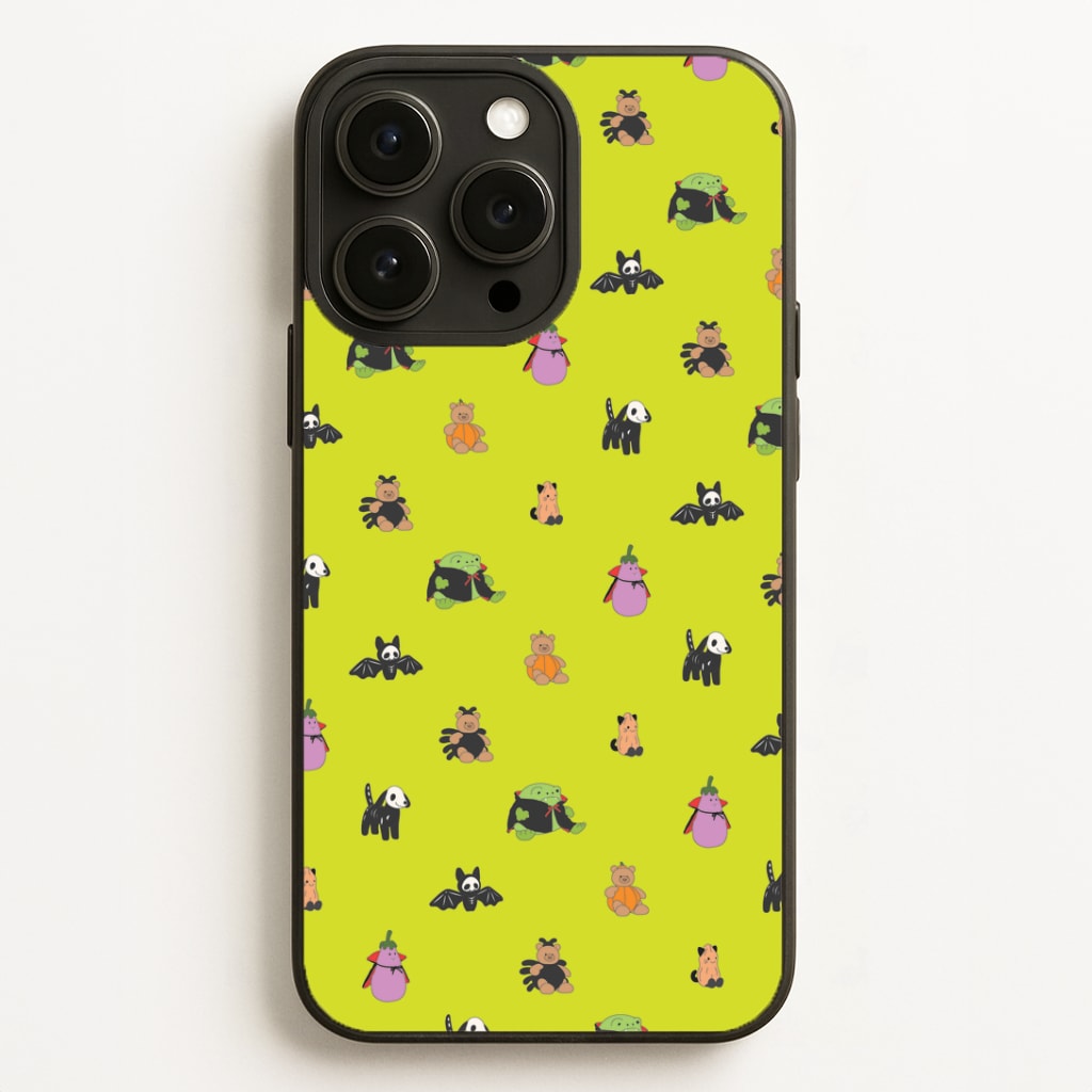 Halloween Plushies Pattern III - Halloween iPhone 16 Pro Case