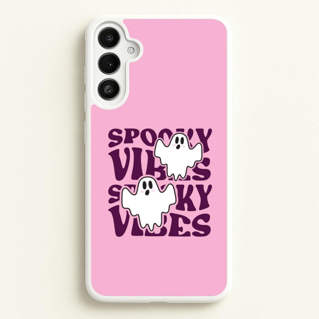 Spooky Vibes Pink Galaxy A34 Case