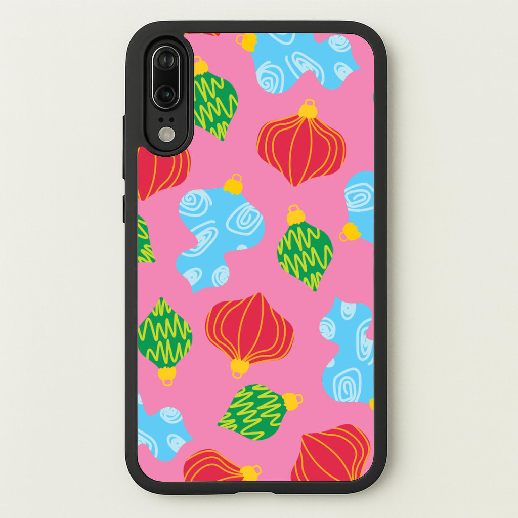 Abstract Christmas Baubles Pattern Huawei P20 Case
