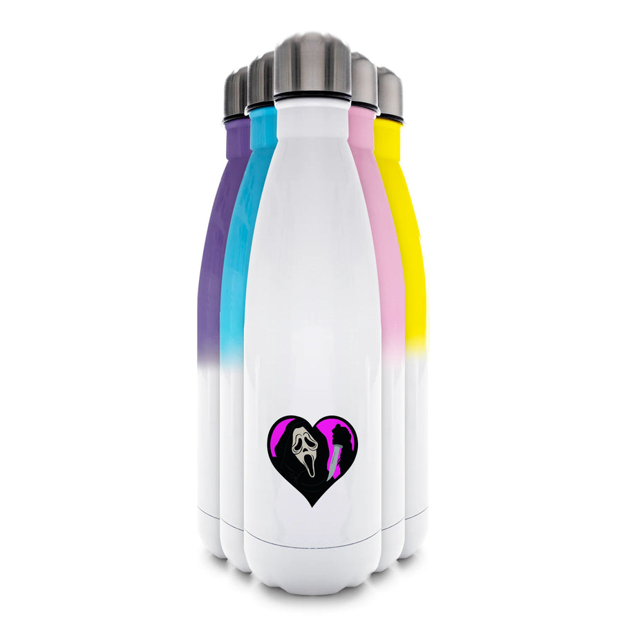 Heart face - Scream Water Bottle