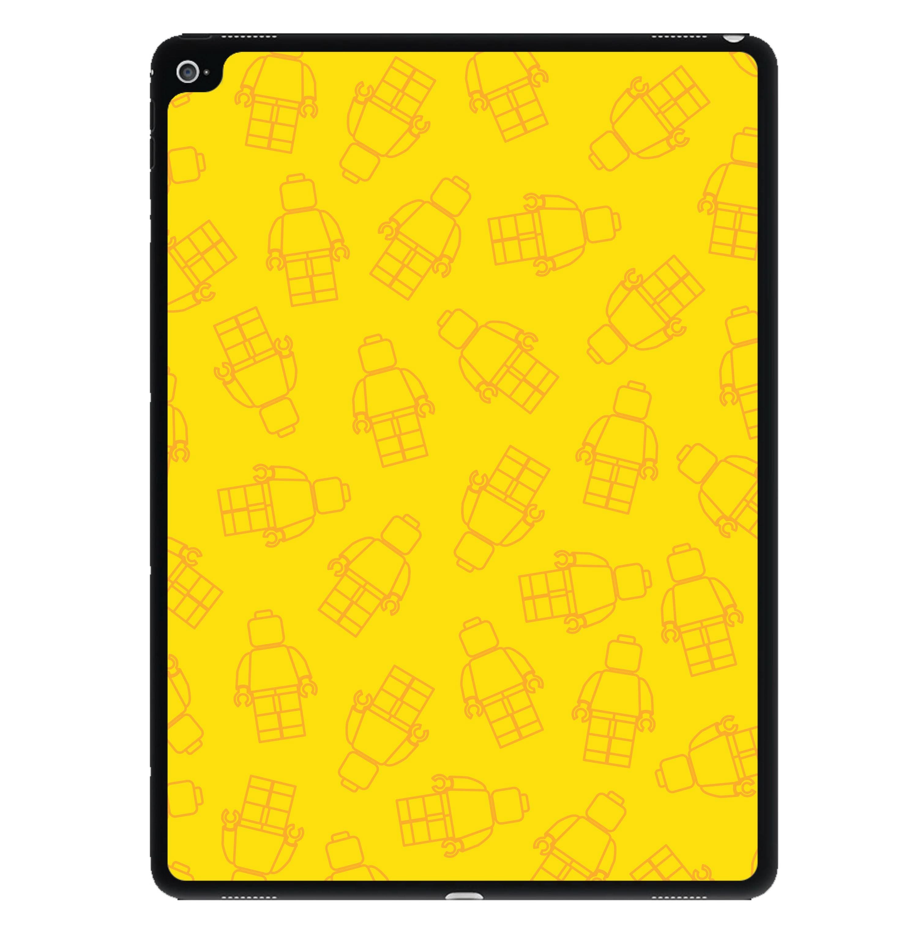Bricks Figures Pattern Yellow iPad Case
