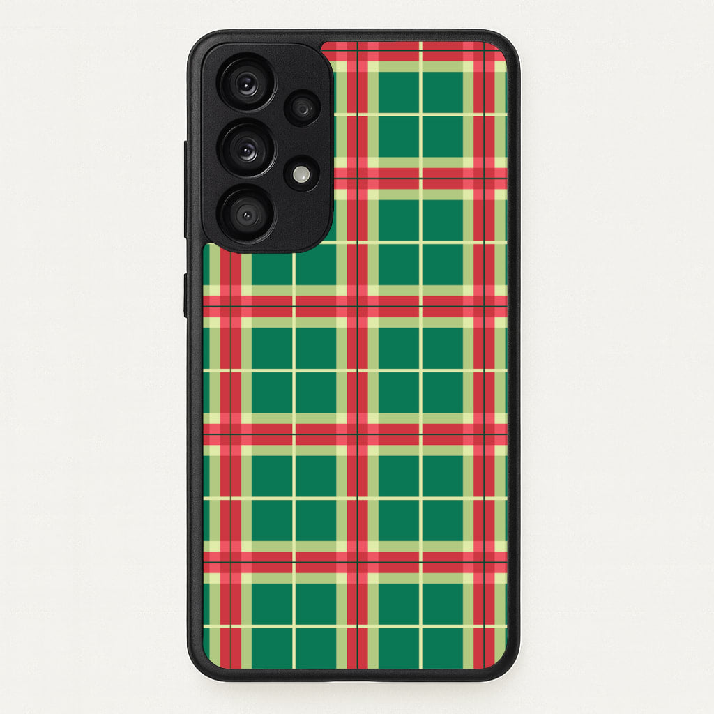 Red And Green Tartan II Christmas Pattern Galaxy A53 Case