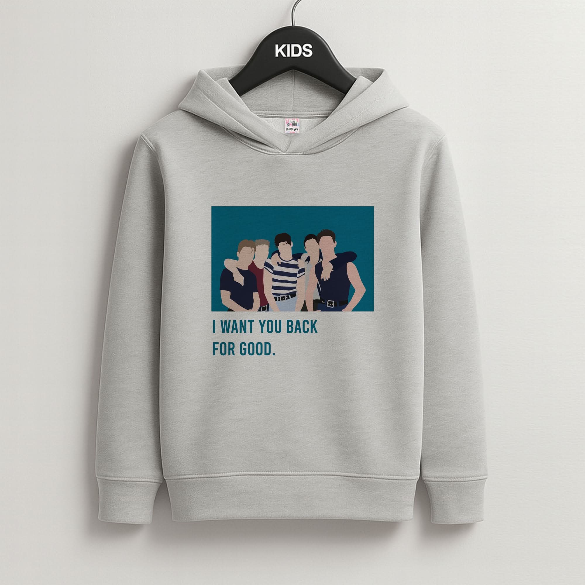 I Want You Back Grey Kids Hoodie