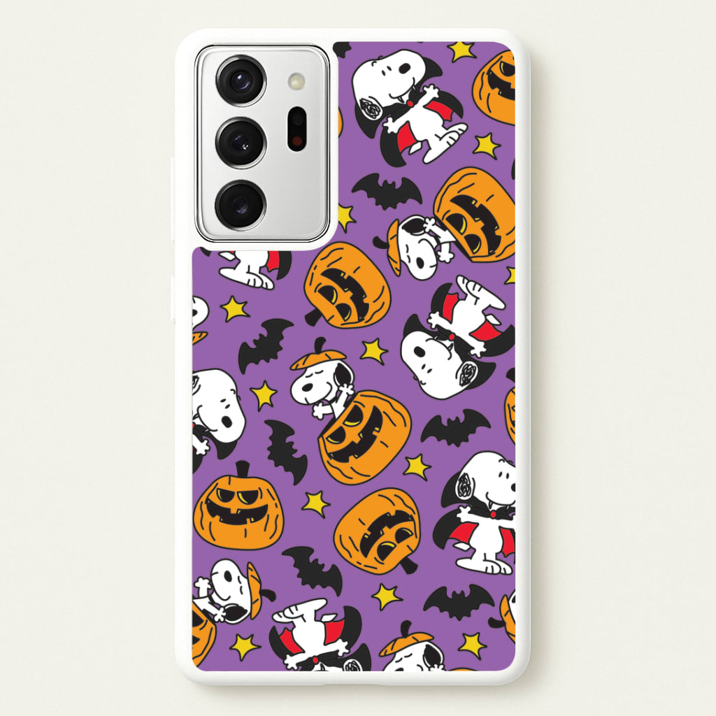 Cartoon Beagle Halloween Pattern Galaxy Note 20 Ultra Case
