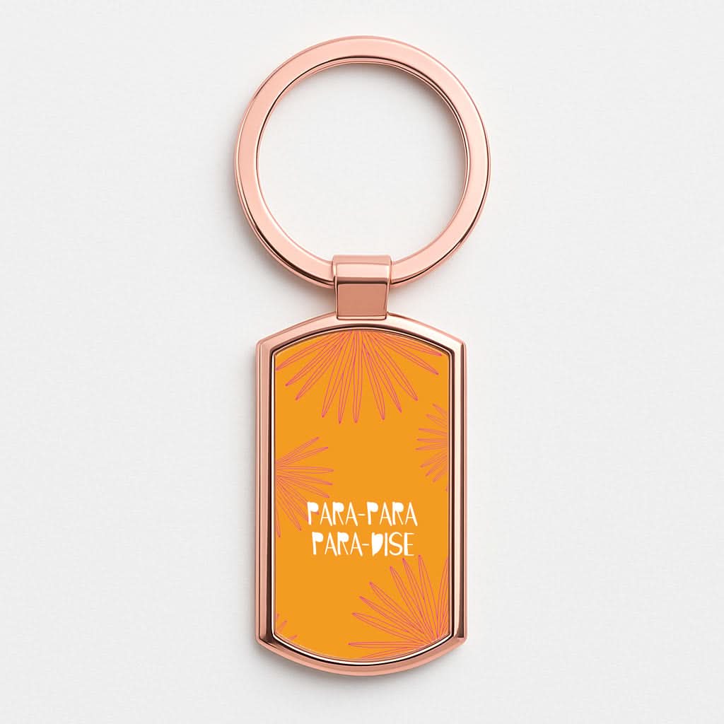 Paradise Lyrics Rose Gold Keyring