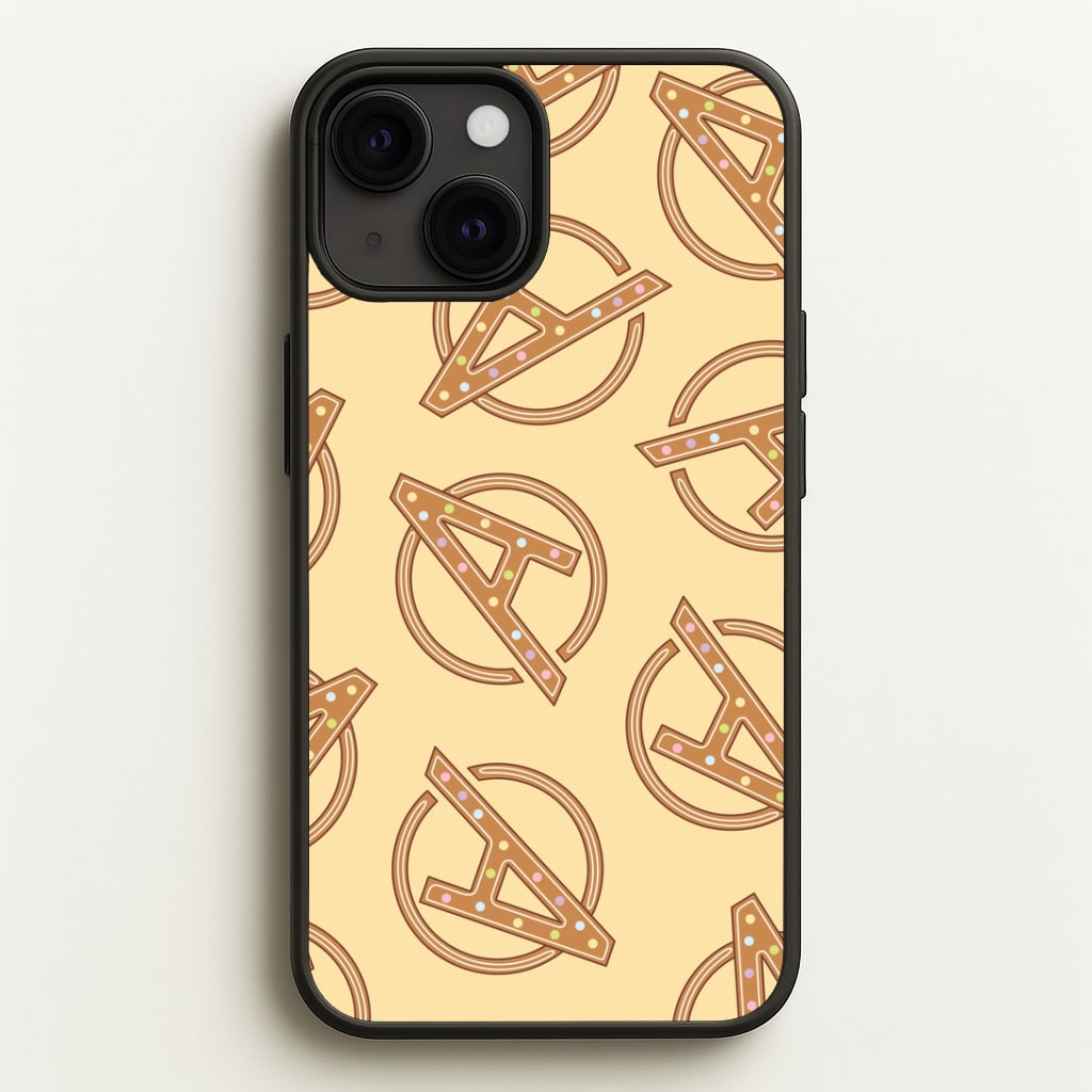 Superhero Team Gingerbread Pattern iPhone 13 Case