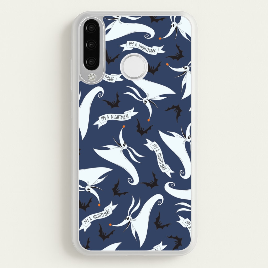 Skeleton Dog And Bats Pattern Huawei P30 Lite Case