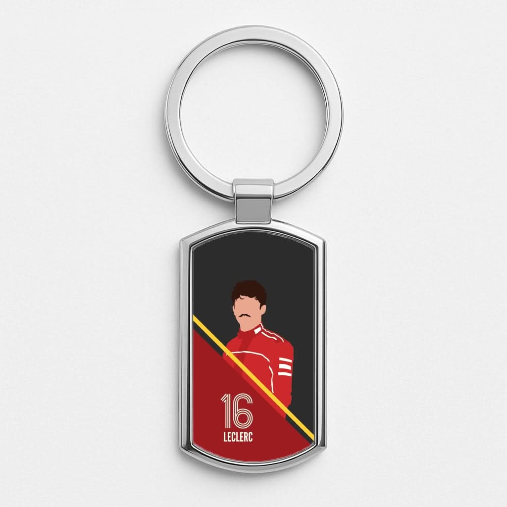 Leclerc 2026 Silver Metal Keyring