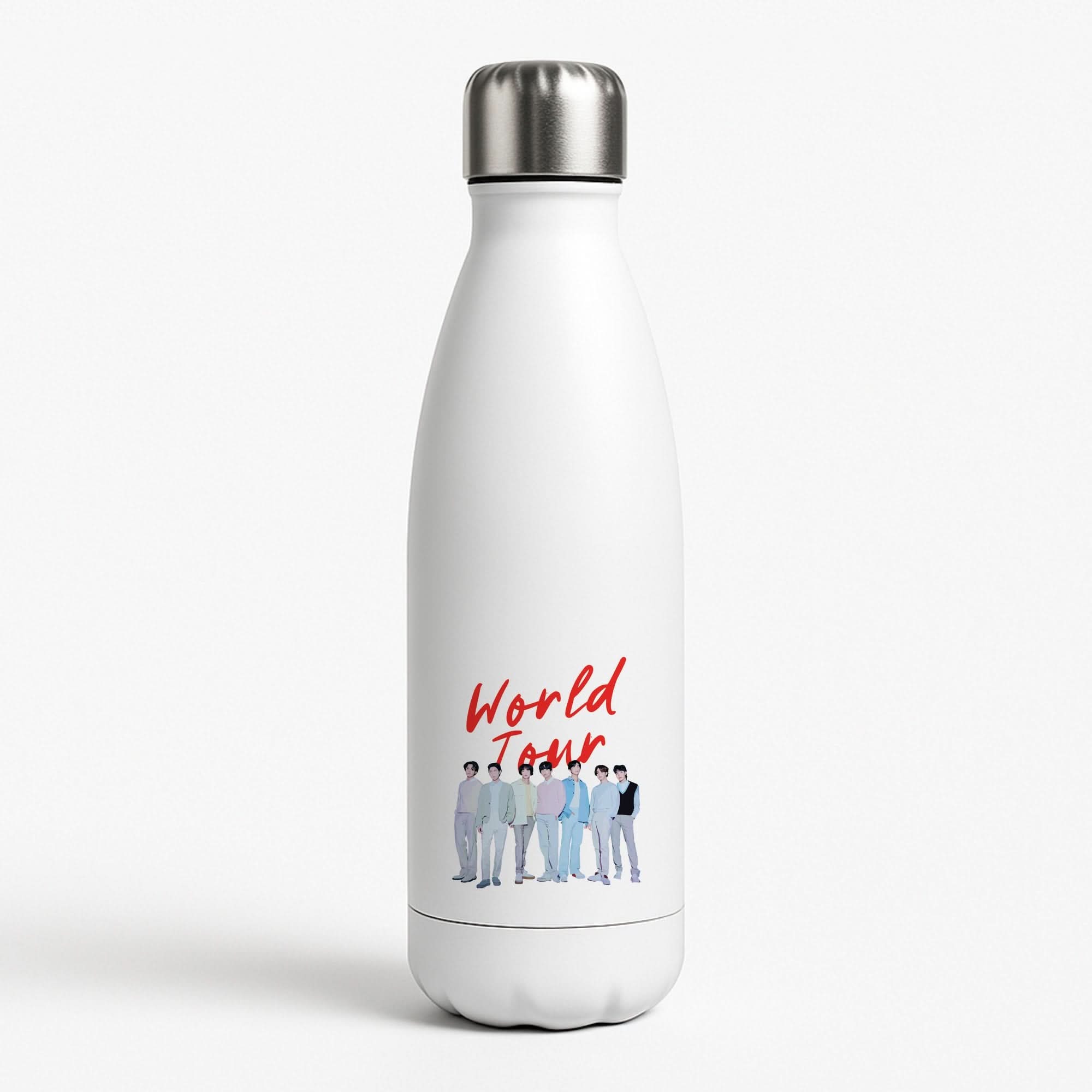 K-Pop Band Pastel Tour White Water Bottle