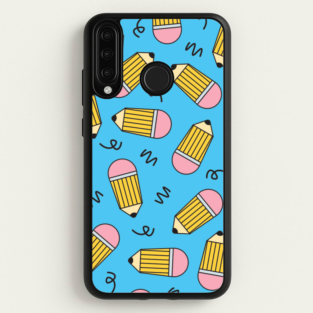 Pencils And Scribbles Pattern Huawei P30 Lite Case