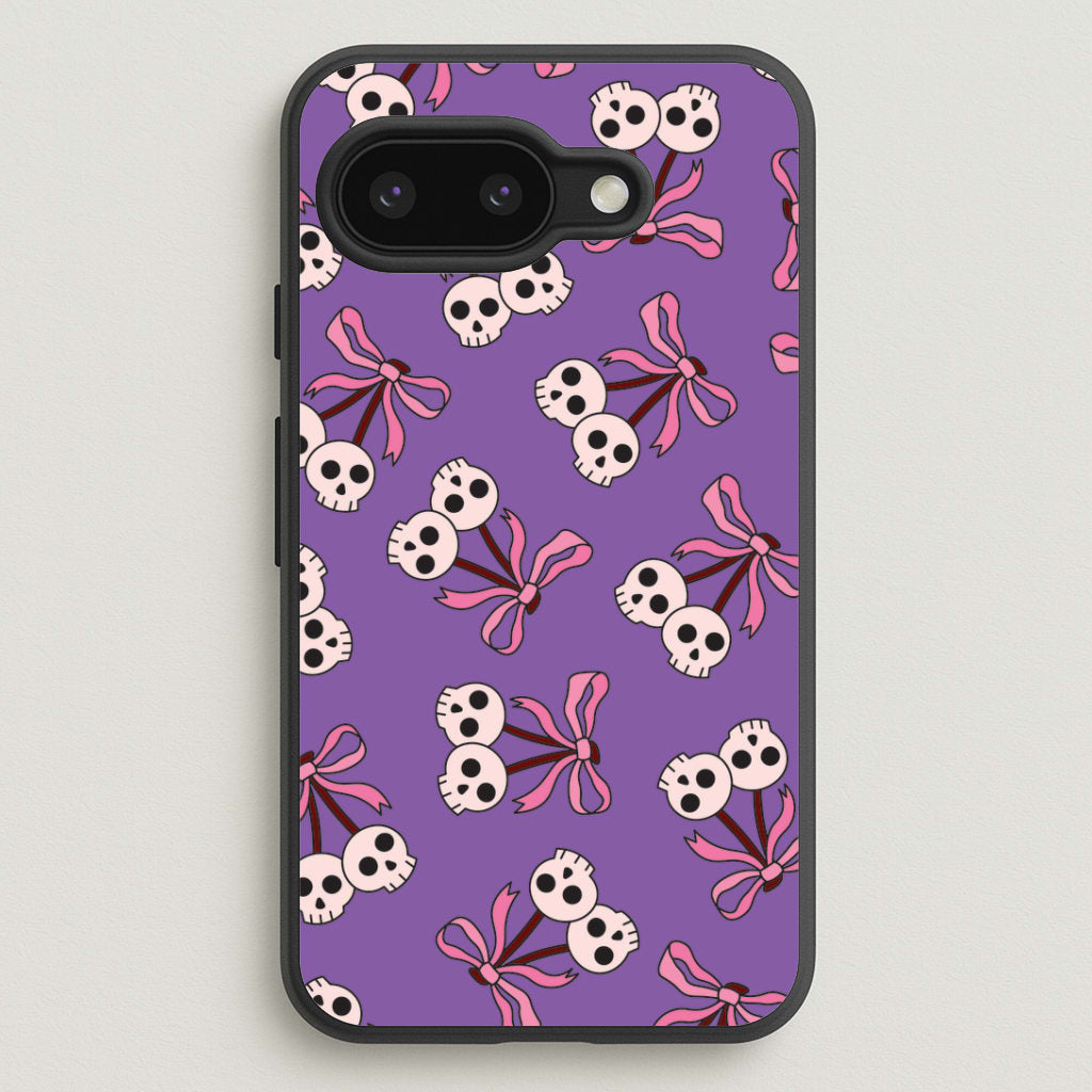 Cherry Skulls Pattern Google Pixel 9a Case