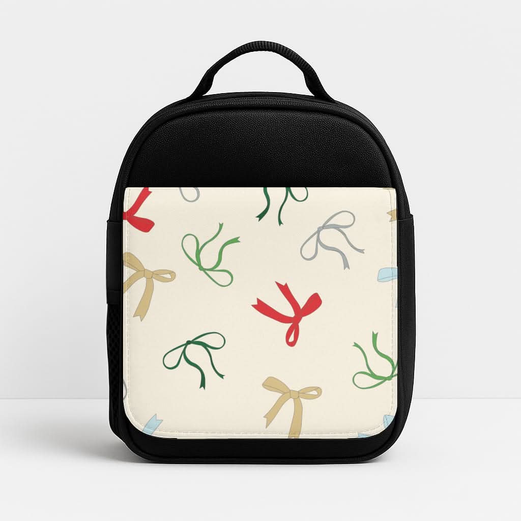 Coquette Christmas Bows Pattern Lunchbox