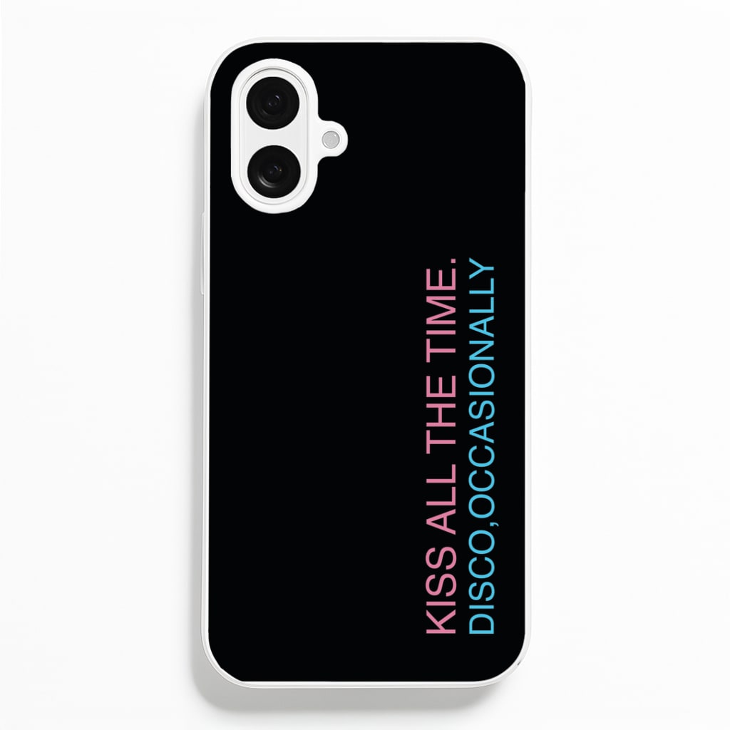 Disco Occasionally Text iPhone 16 Plus Case