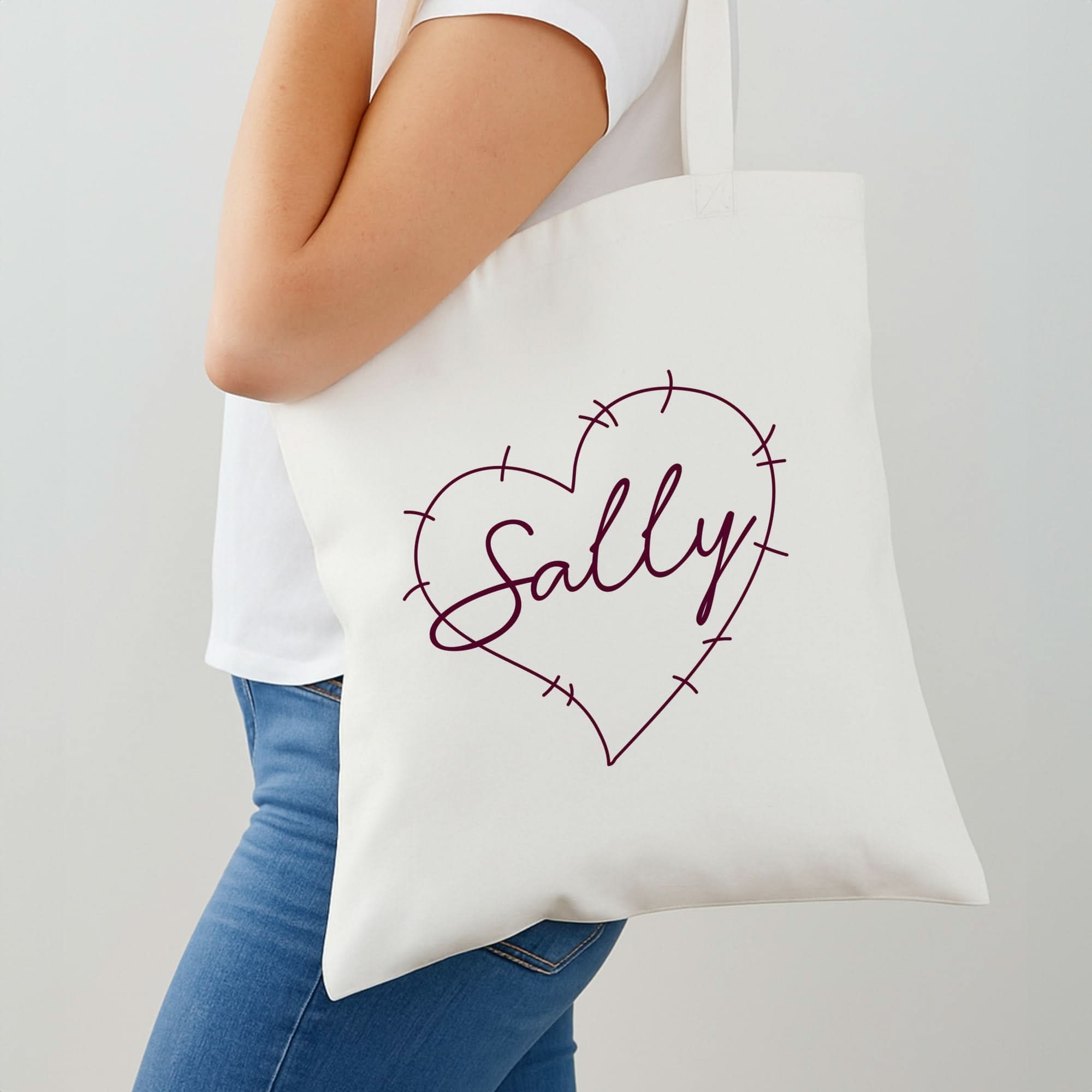 Stitched Heart Sally Shoulder Bag
