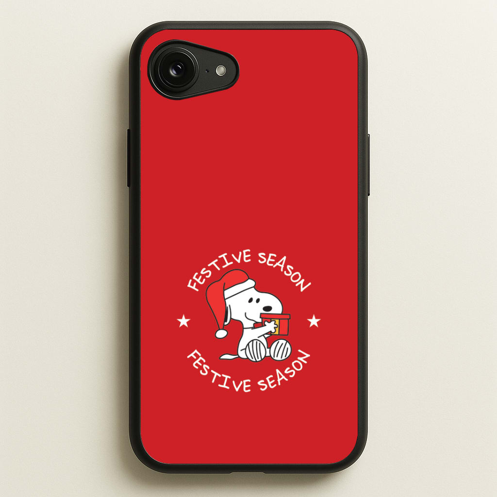 Cartoon Beagle Festive Season iPhone 16e Case