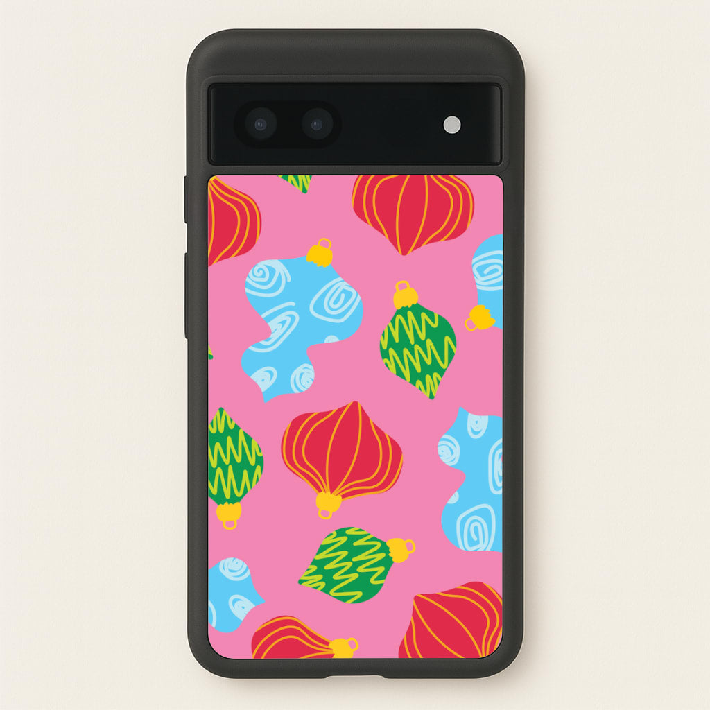 Abstract Christmas Baubles Pattern Google Pixel 7a Case