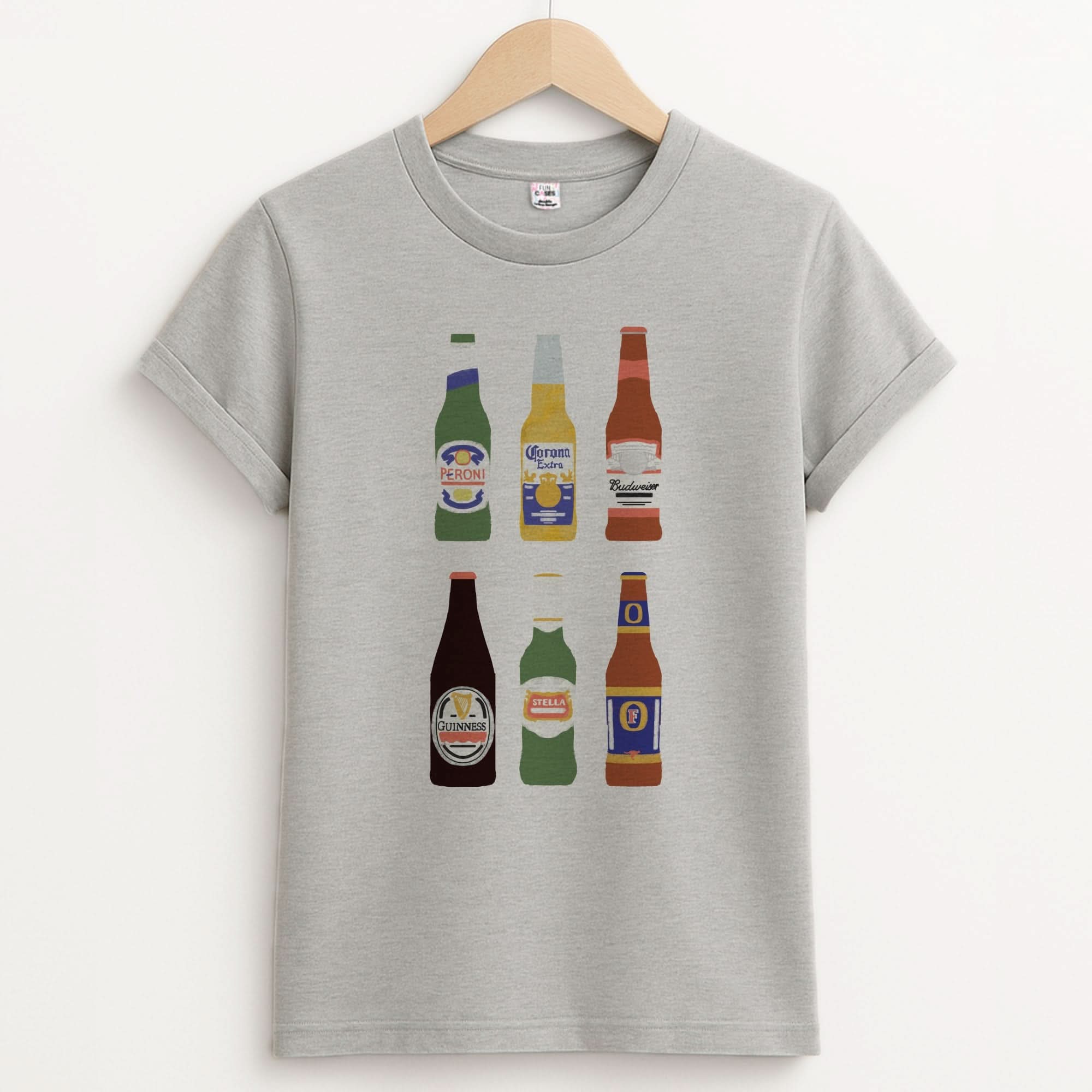 Ale Bottles Unisex Grey T-Shirt