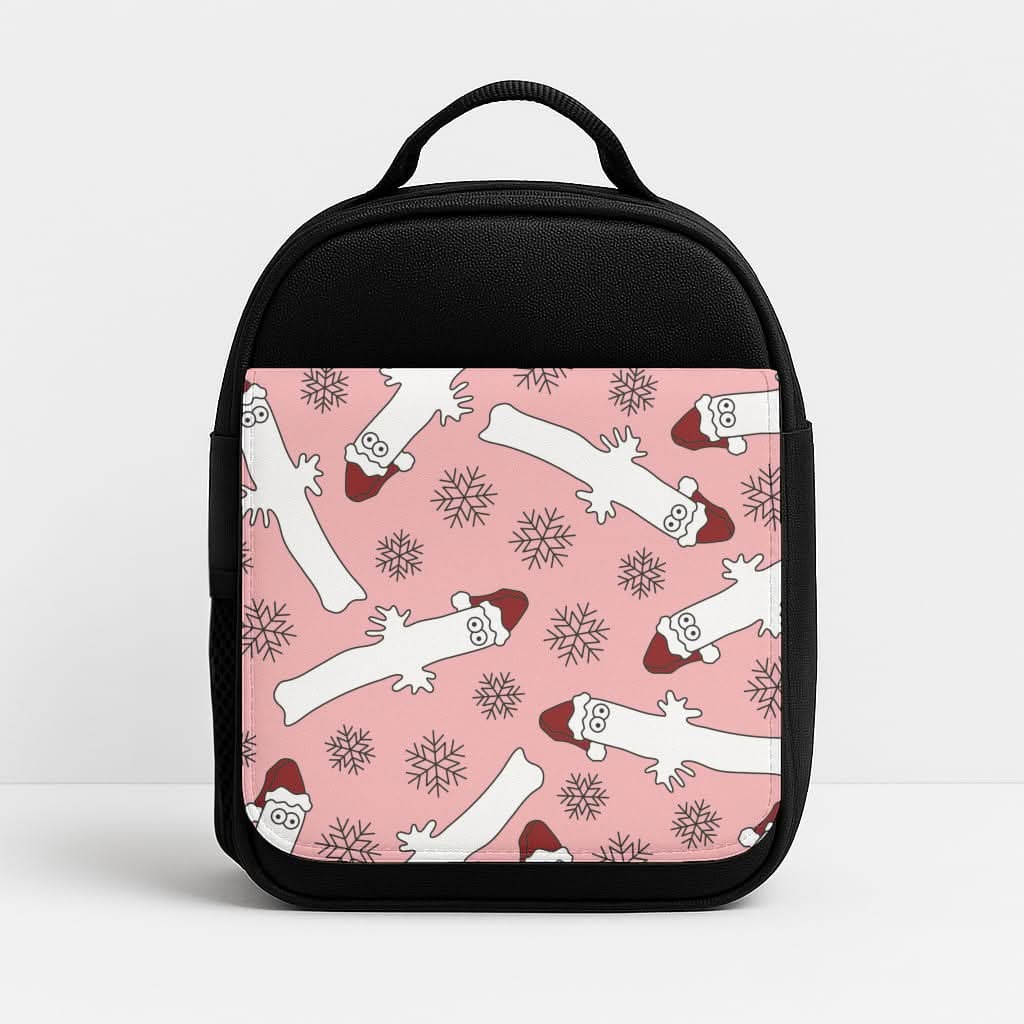 Wiggly Moom Xmas Hat Pattern Insulated Lunch Bag