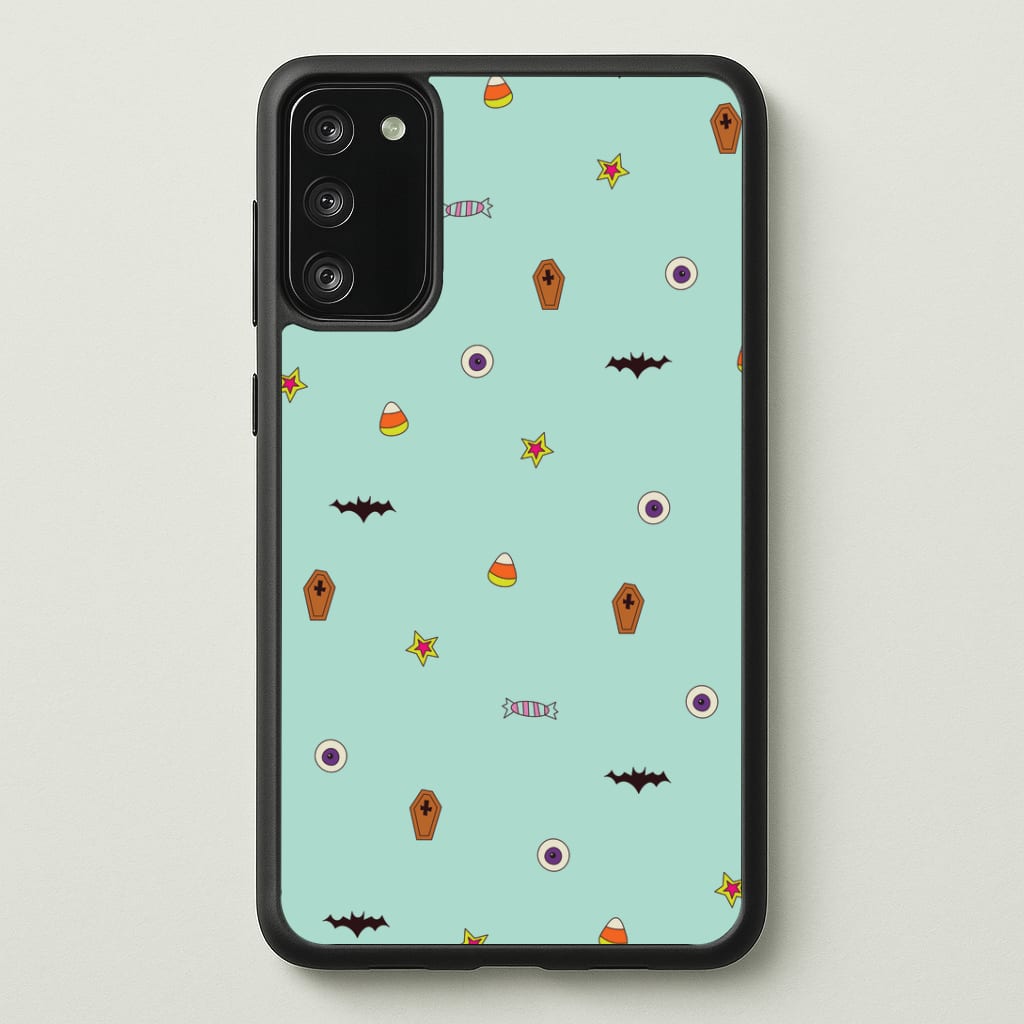 Minature Halloween Cartoons Pattern Galaxy A41 Case