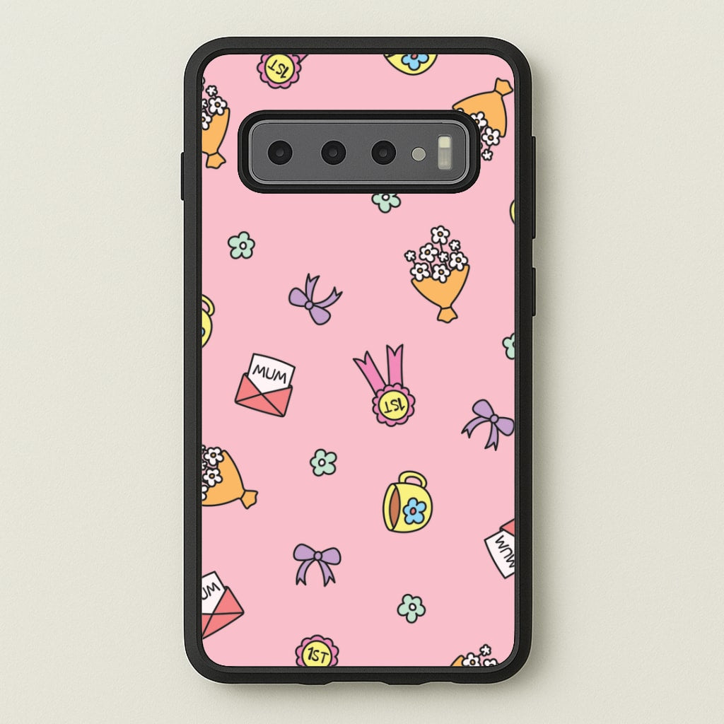 Mum Doodles Pattern Galaxy S10 Case