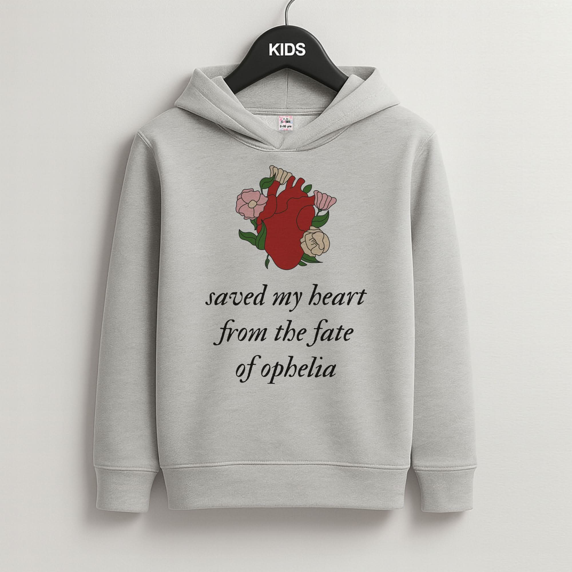 Saved My Heart Grey Kids Hoodie