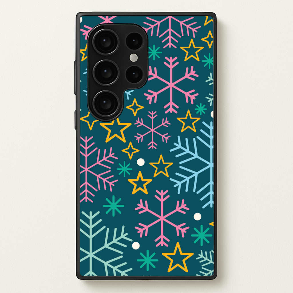 Colourful Christmas Symbols Pattern Galaxy S24 Ultra Case