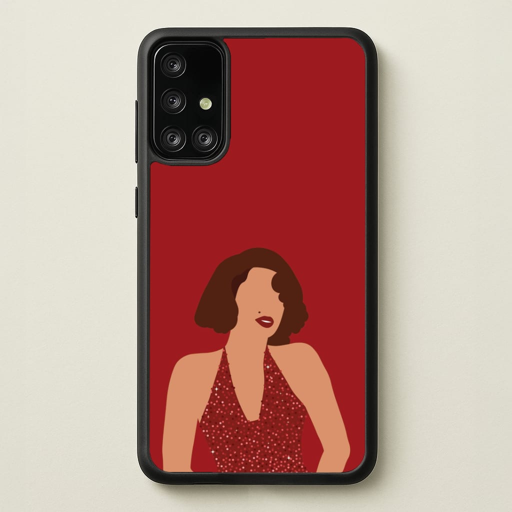 Red Sparkly Dress Galaxy A71 Case