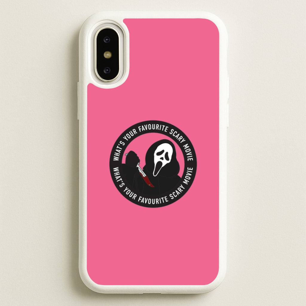 What's Your Favourite Scary Movie Badge iPhone X / XS Case