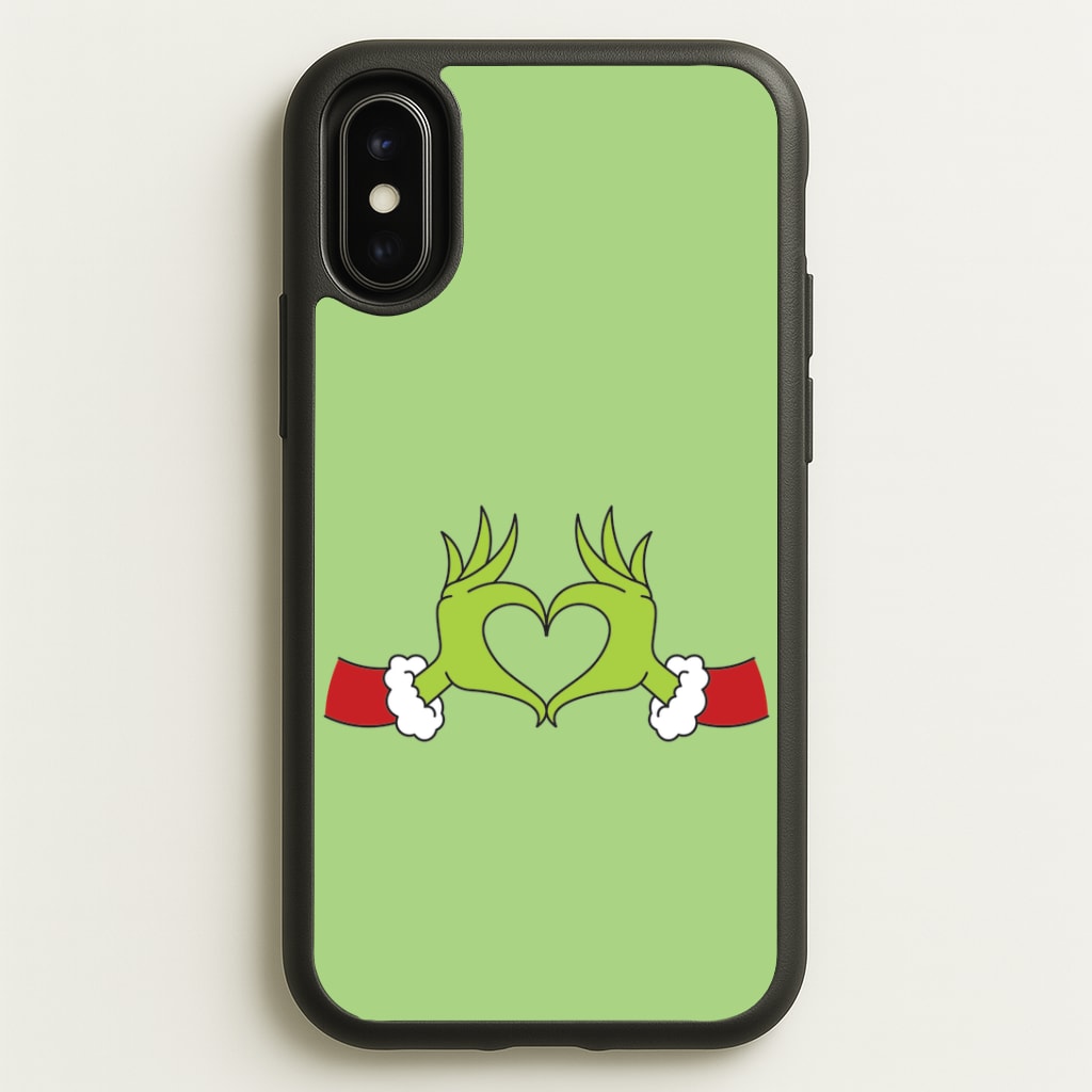 Christmas Green Heart iPhone X / XS Case