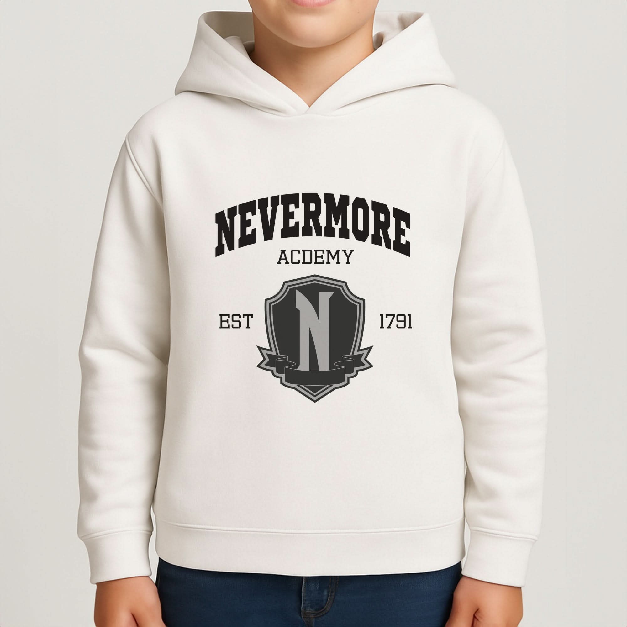 Addams Academy Gray Boys Hoodie
