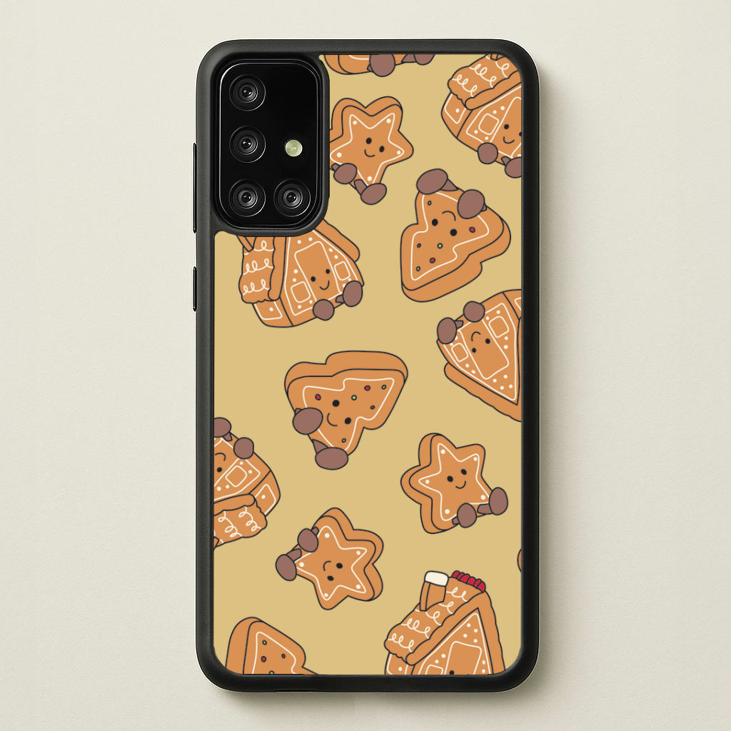 Gingerbread Plushies Pattern Galaxy A71 Case