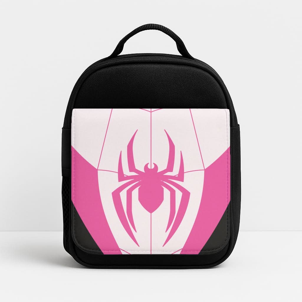 Pink And Black Spider Costume Insulated Lunch Bag