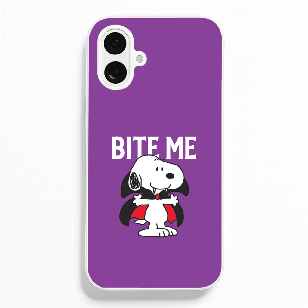 Bite Me Cartoon Beagle iPhone 16 Plus Case