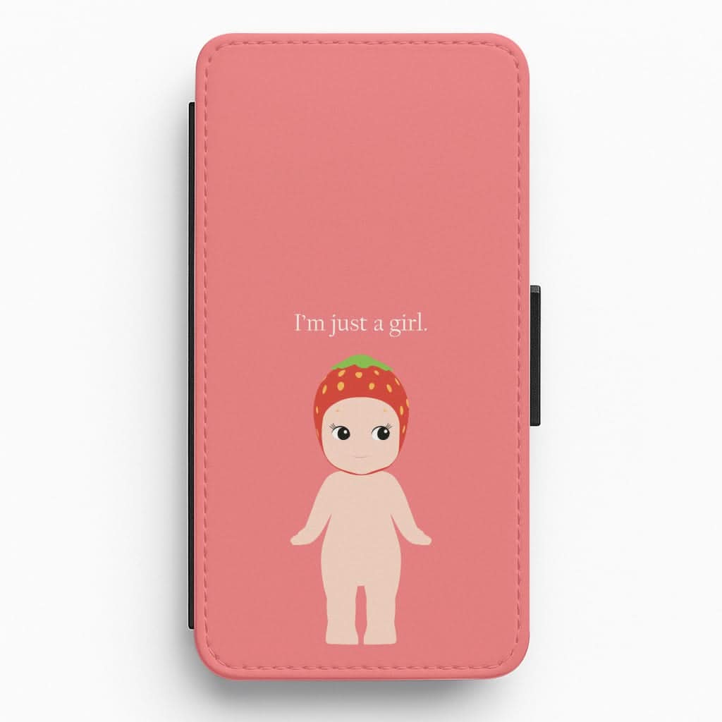 I'm Just A Girl Flip / Wallet Phone Case