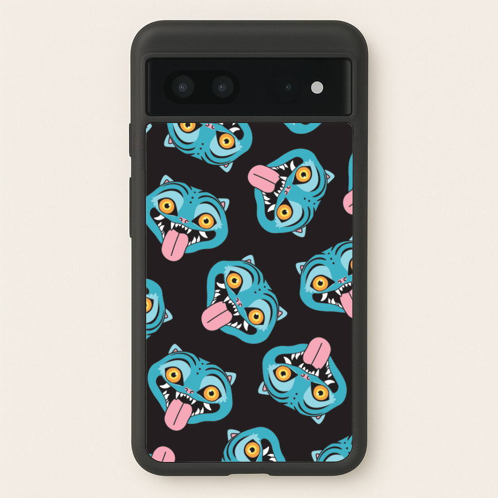 Demon Cat Pattern Google Pixel 7 Case