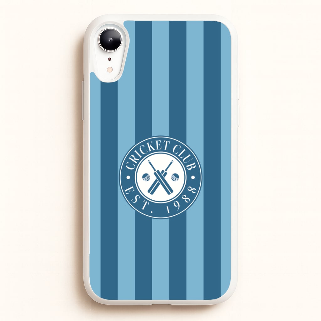 Stripey Cricket Badge iPhone XR Case