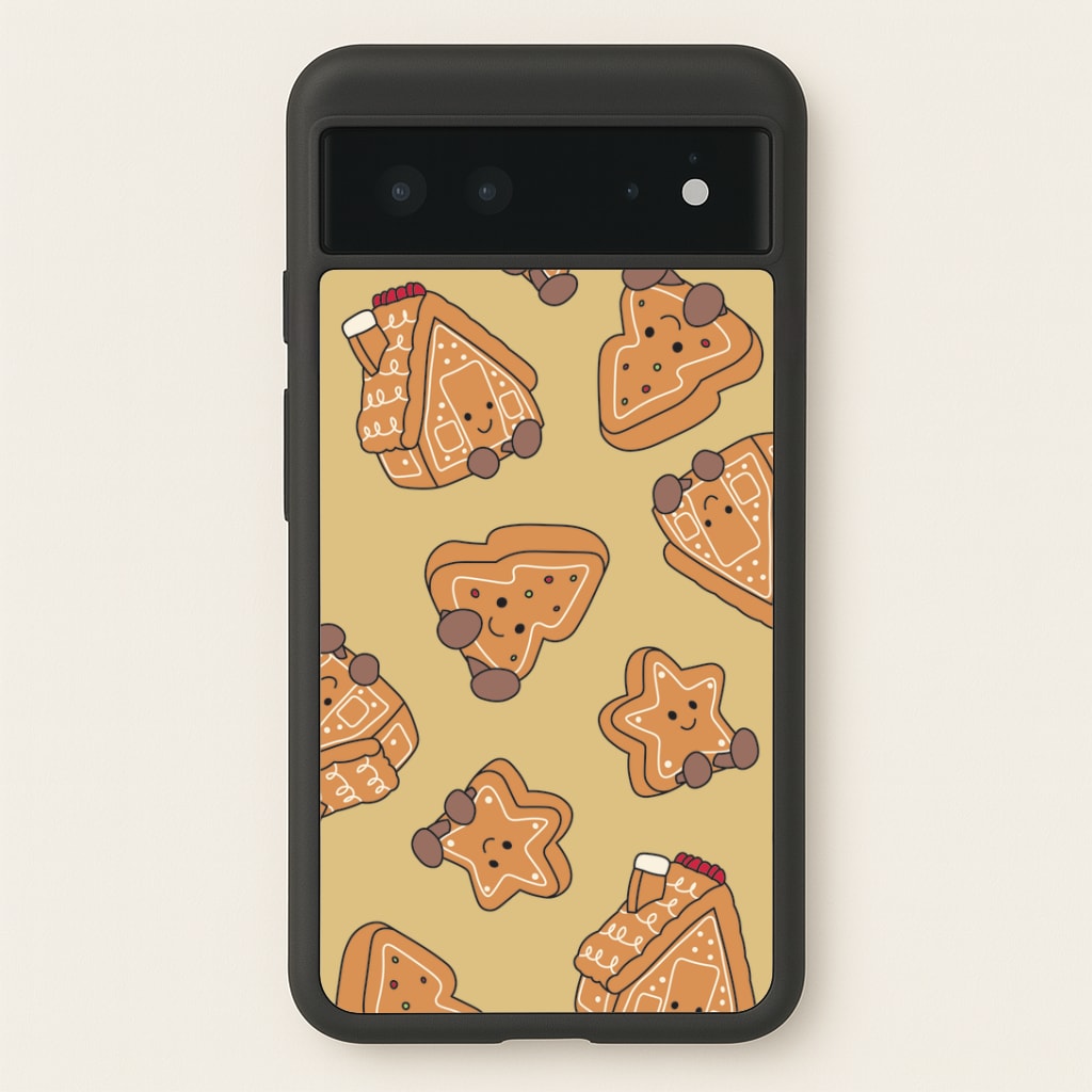 Gingerbread Plushies Pattern Google Pixel 6 Case