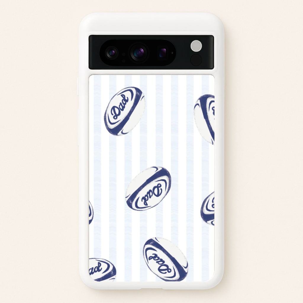 Dad Rugby Ball Pattern Google Pixel 8 Pro Case