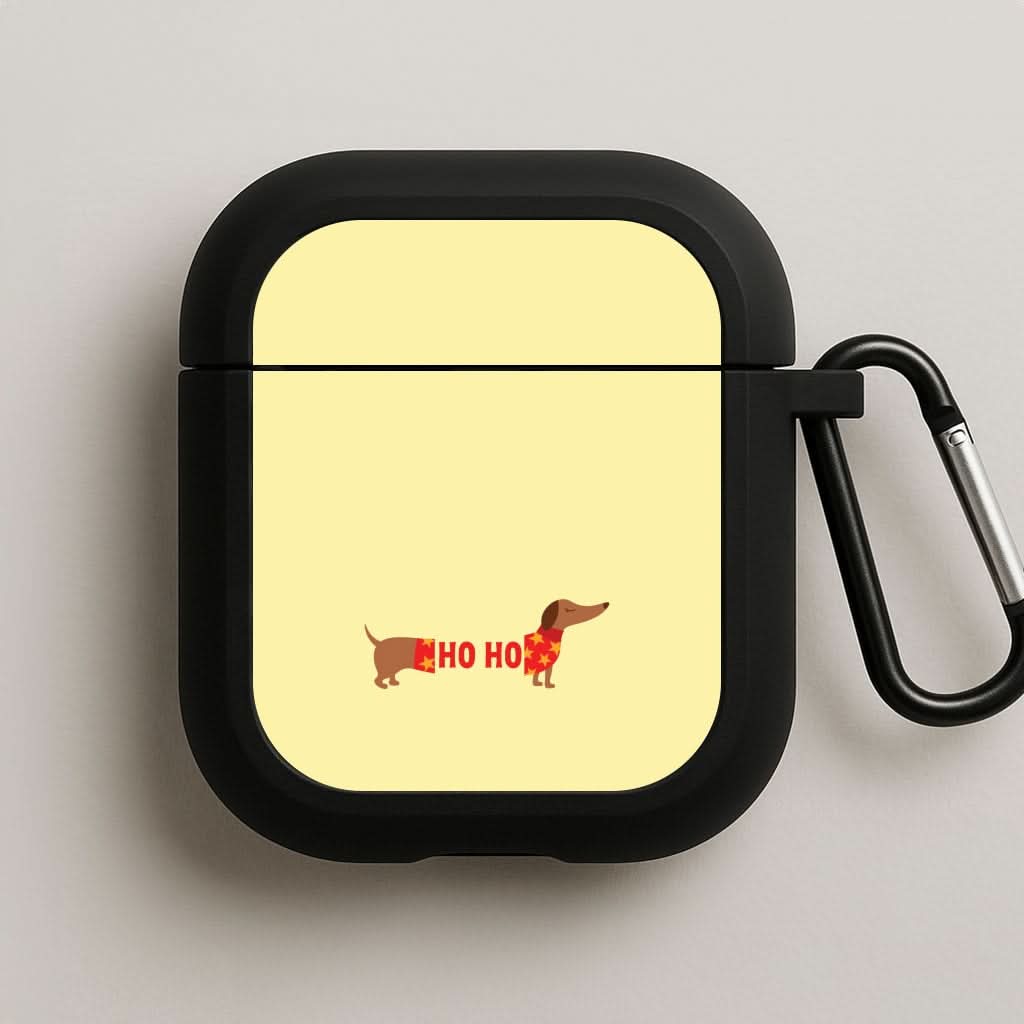 Christmas Jumper Ho Ho Dachshund AirPods Case