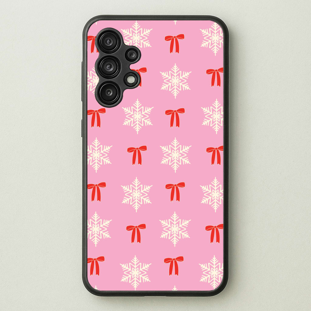Coquette Bows And Snowflakes Pattern Galaxy A13 Case