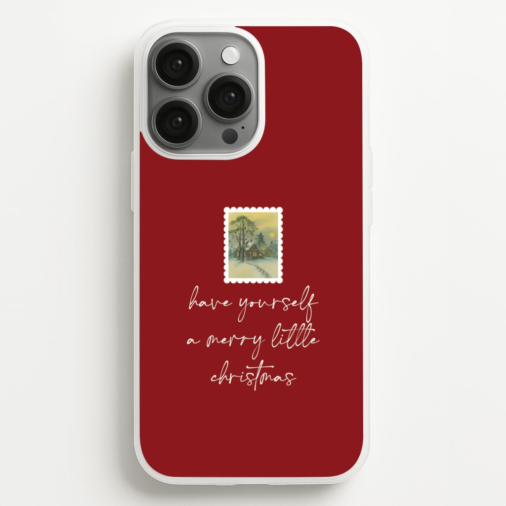 A Merry Little Christmas Stamp iPhone 13 Pro Case