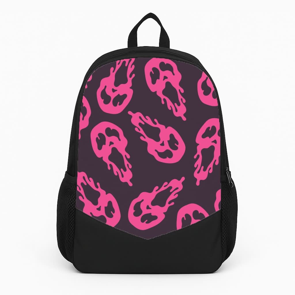 Trippy Ghost Face Pattern Backpack