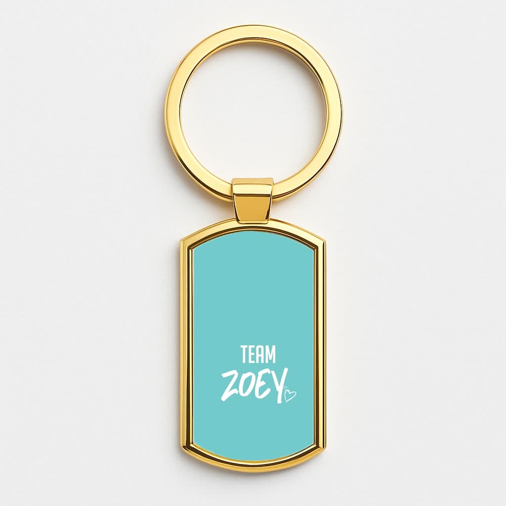 Team Zoey Gold Keyring