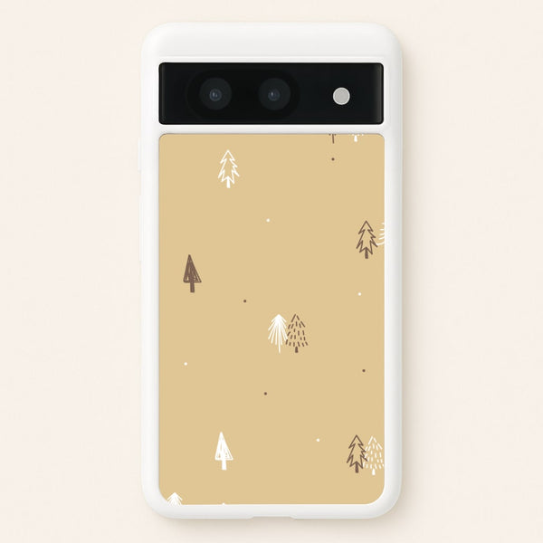 Minimal Christmas Trees Pattern Google Pixel 8a Case