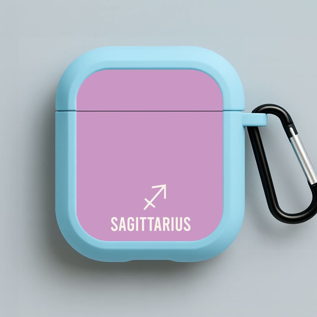 Sagittarius Pastel Zodiac Blue AirPods Case