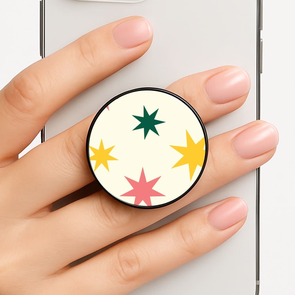 Colourful Christmas Stars Pattern FunGrip