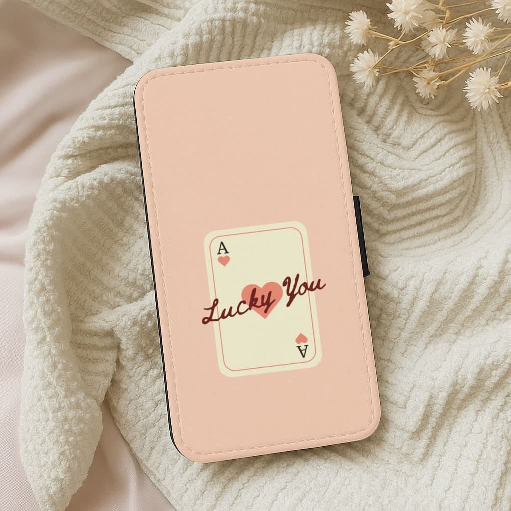 Lucky You Card Leather Phone Case