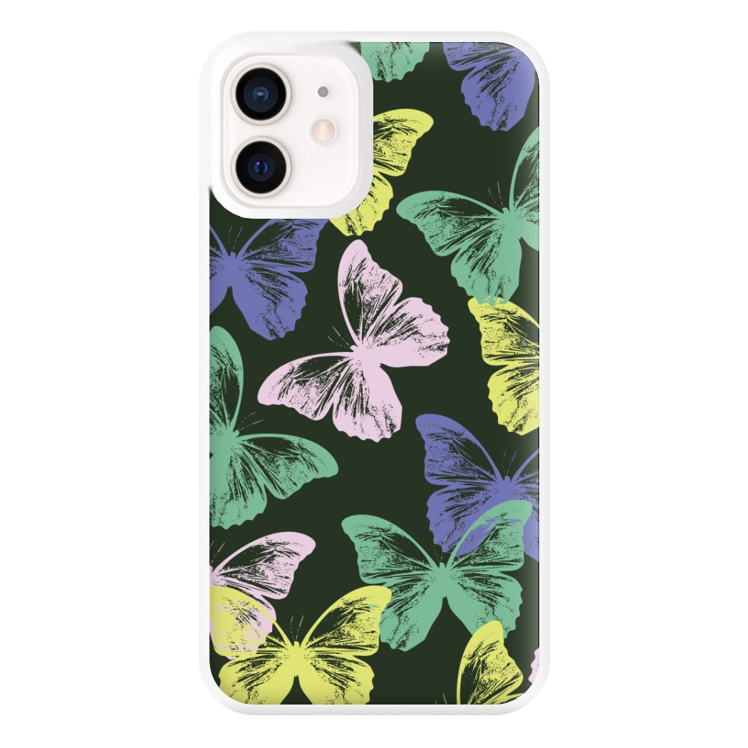 Colourful Butterfly Stamps Pattern iPhone 12 Mini Case