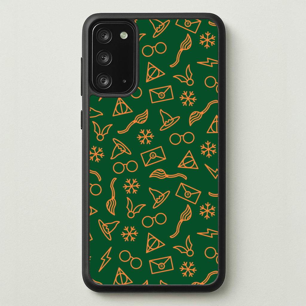 Christmas Wizard Icons Pattern Galaxy Note 20 Case