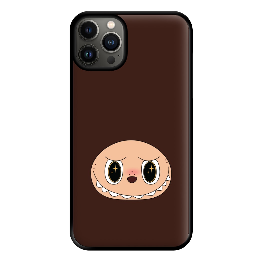 Cute Brown Monster Face iPhone 13 Case